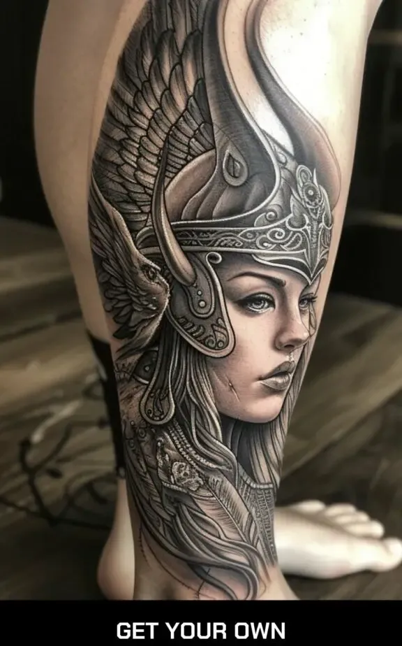  fantasy warrior tattoo idea
