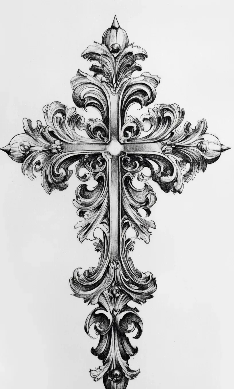 Cross Tattoo Drawings-5