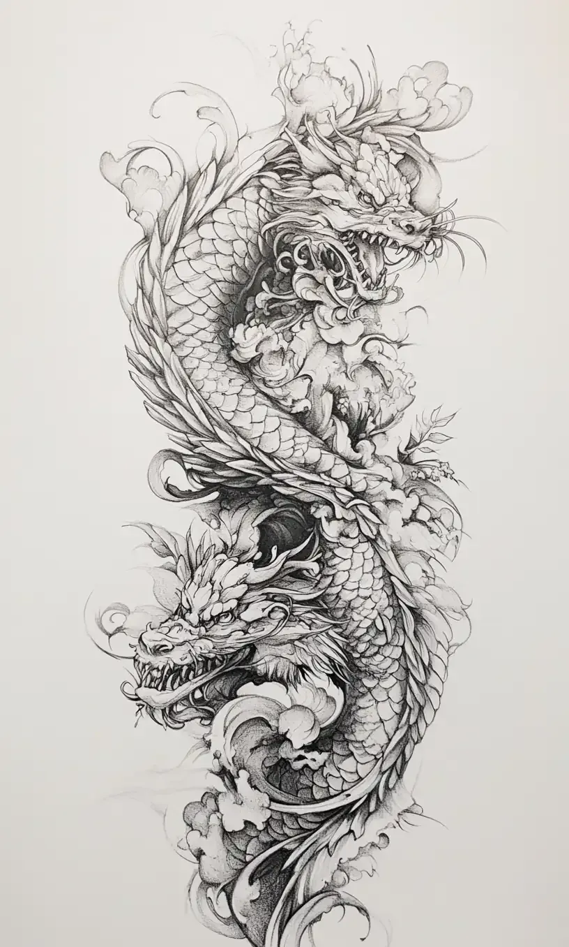 Leg Sleeve Tattoo Drawings-24