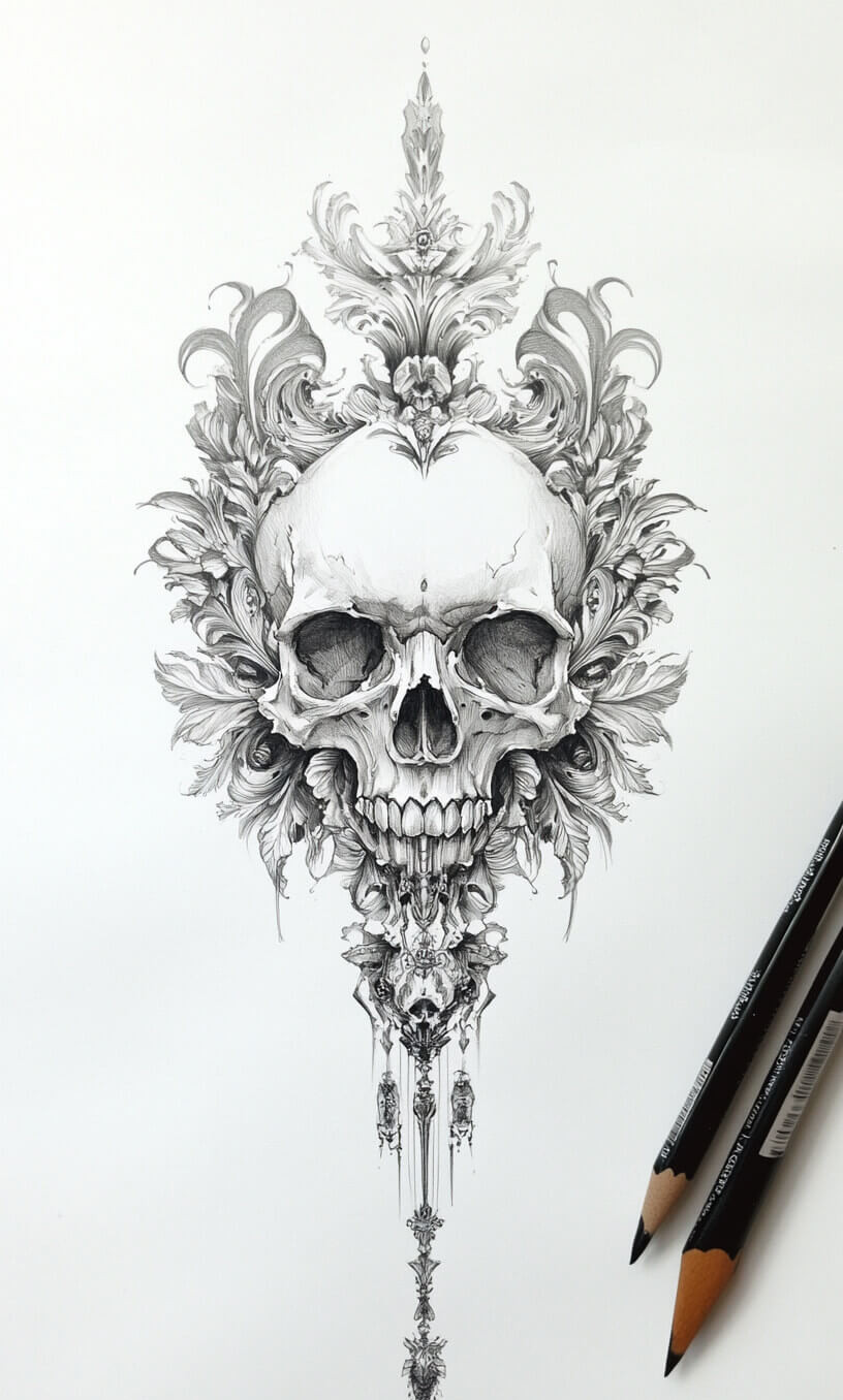 Gothic Tattoo Drawings-12