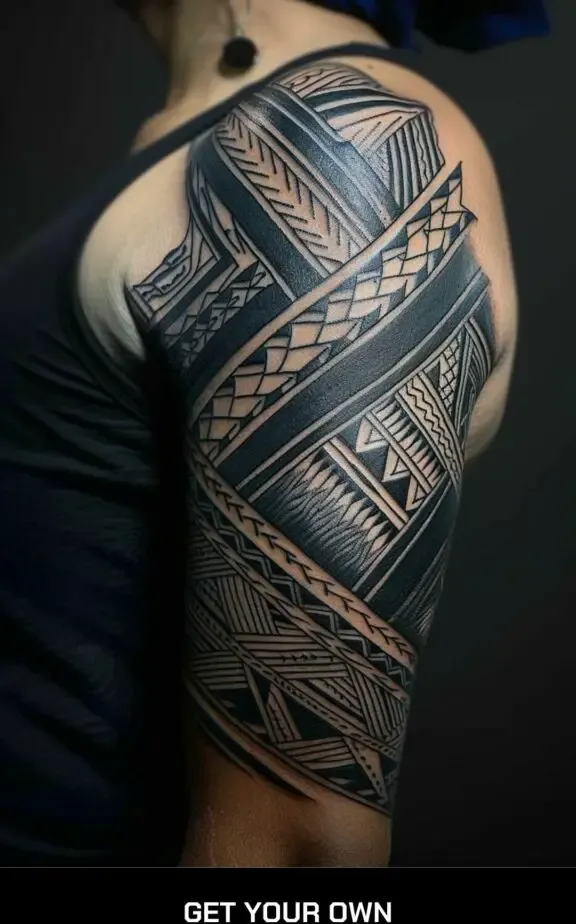 shoulder tribal tattoo
