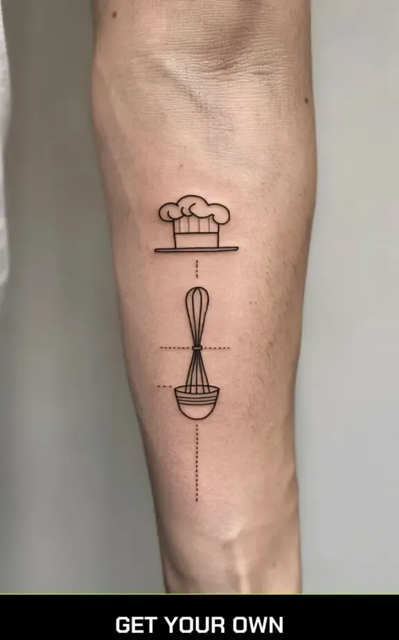 chef's utensils tatoo