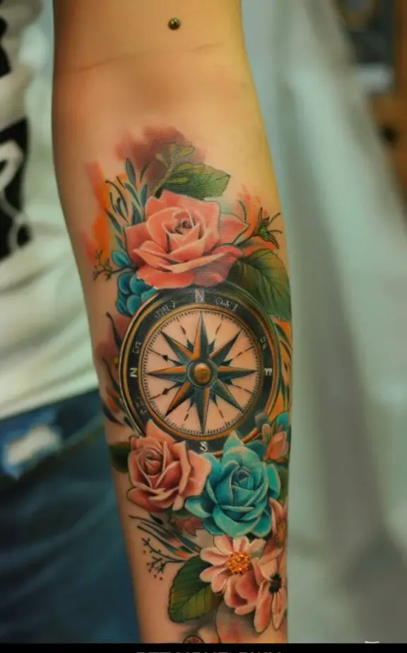 Womens tattoo back of the arm