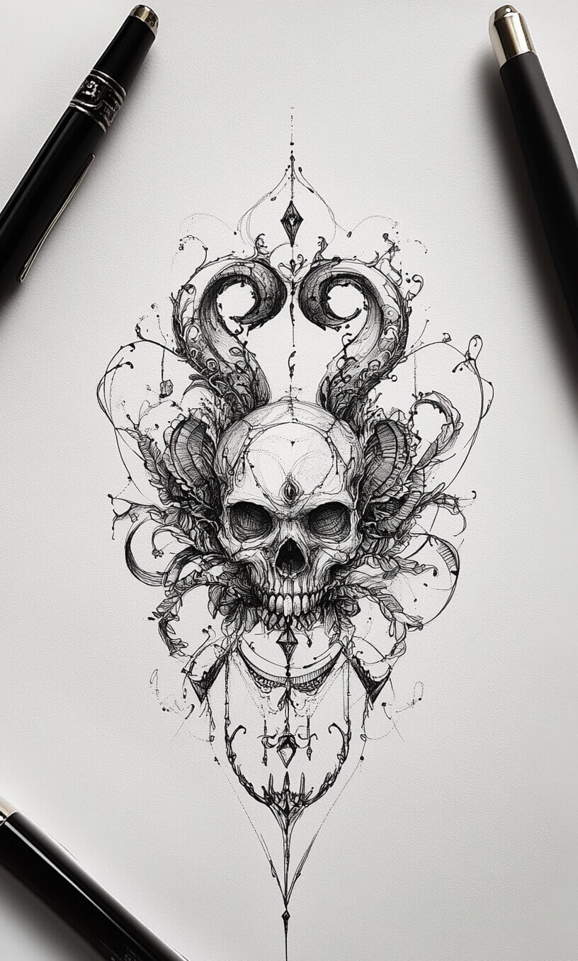 Gothic Tattoo Drawings-2