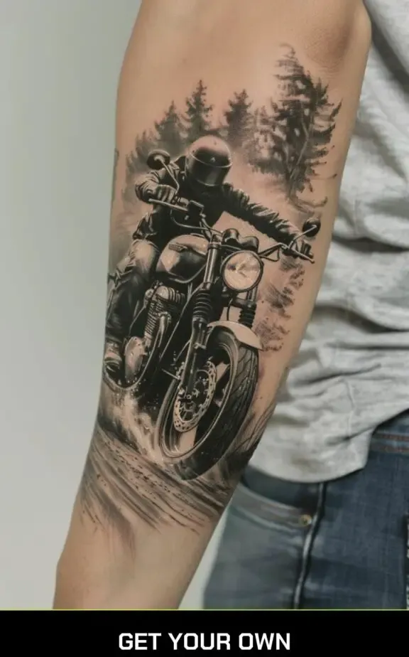 motorbike tattoo idea