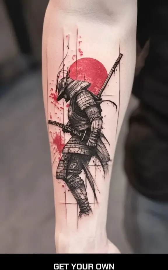 Cyberpunk samurai tattoo