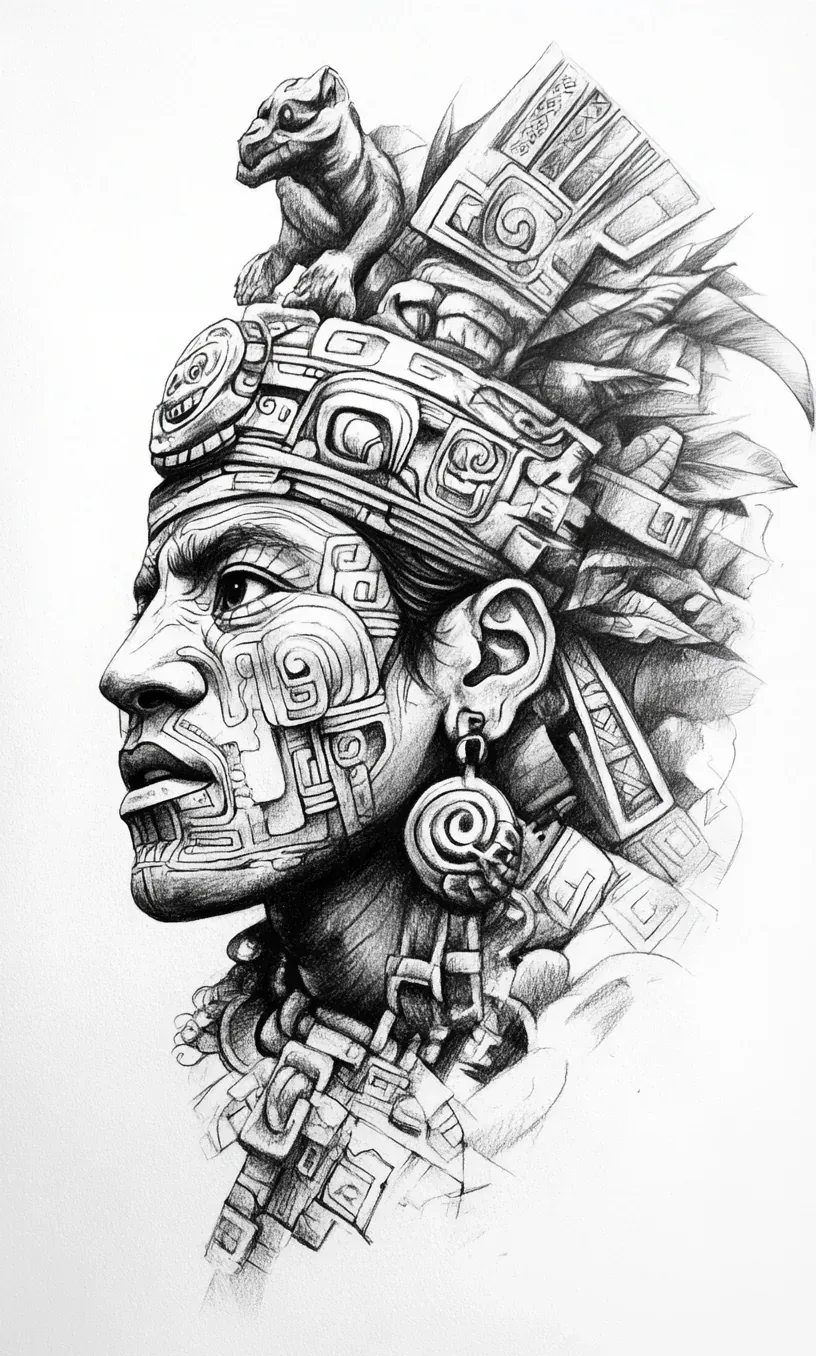 Aztec Drawings Tattoos-5