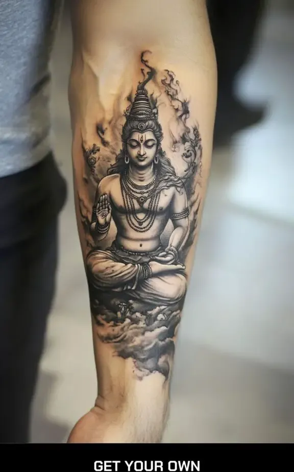 shiva tattoo idea for men