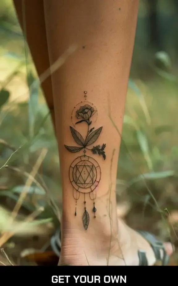 minimalist dreamcatcher tattoos for females