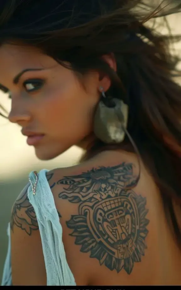 aztec warrior tattoo for ladies