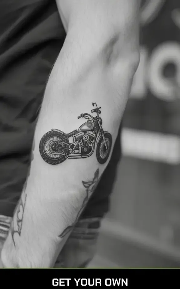 classic motorcycle tattoo