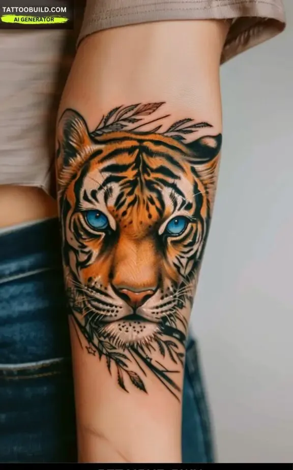 tiger feminine bracelet tattoo
