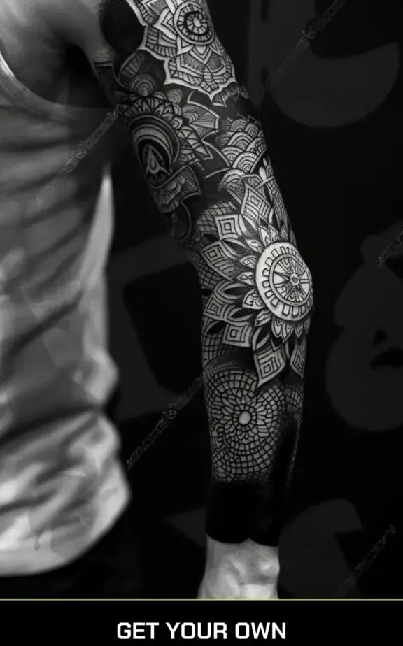 mandala sleeve tattoo