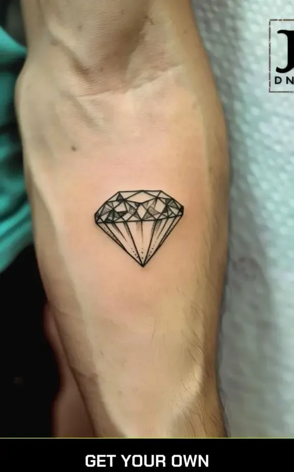 small tattoo designs for men: diamond tattoo