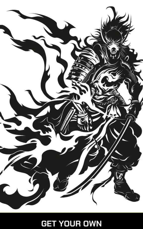  samurai warrior tattoo design idea