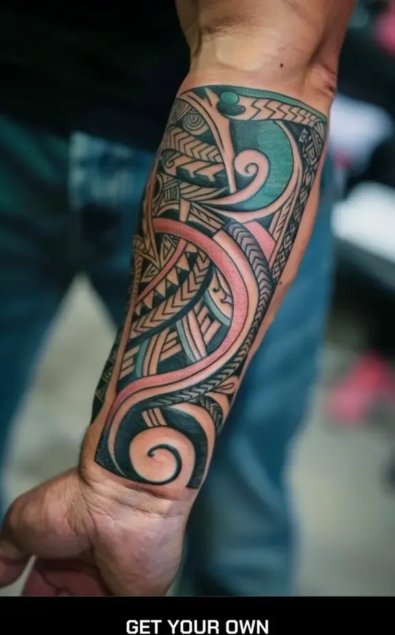 tribal watercolor tattoo