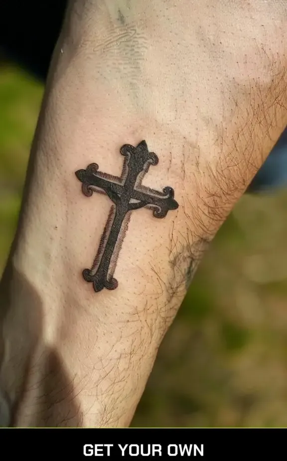 small tattoo designs for men: cross