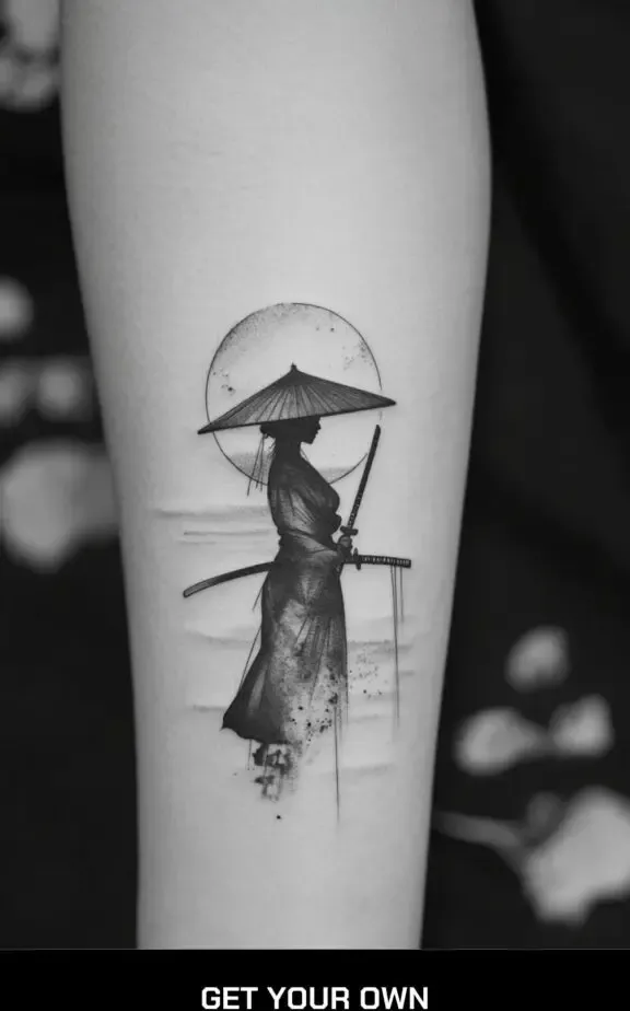 minimalist samurai tattoo