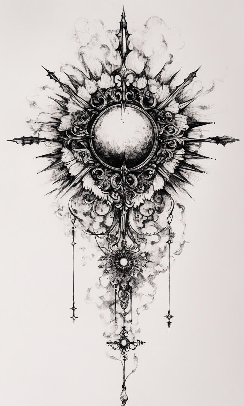 Gothic Tattoo Drawings-35