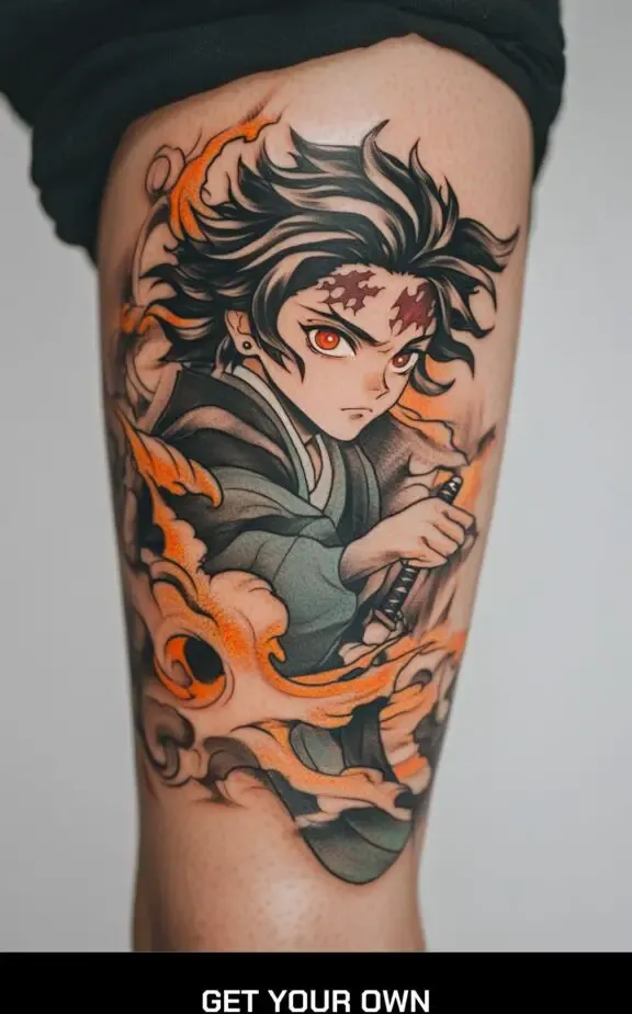 demon slayer anime tattoo