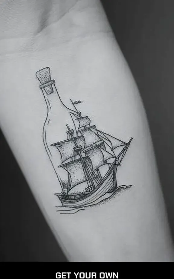 ship in a bottle tattoo