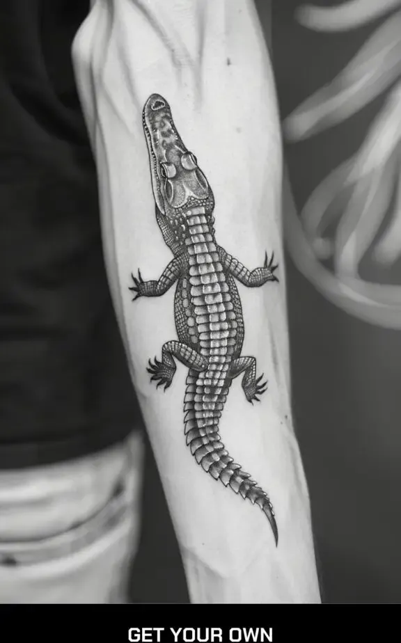 crocodile tattoo design