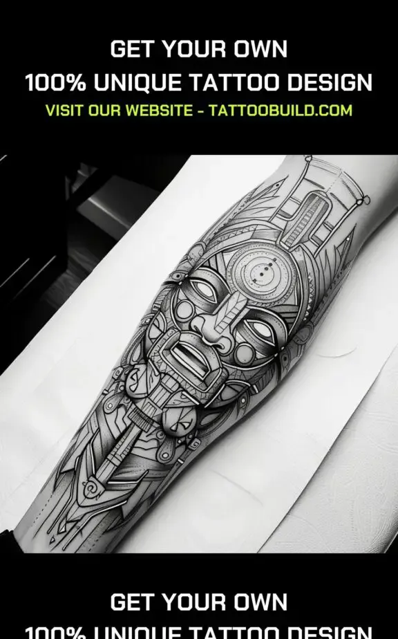 aztec tattoo design on the forearm