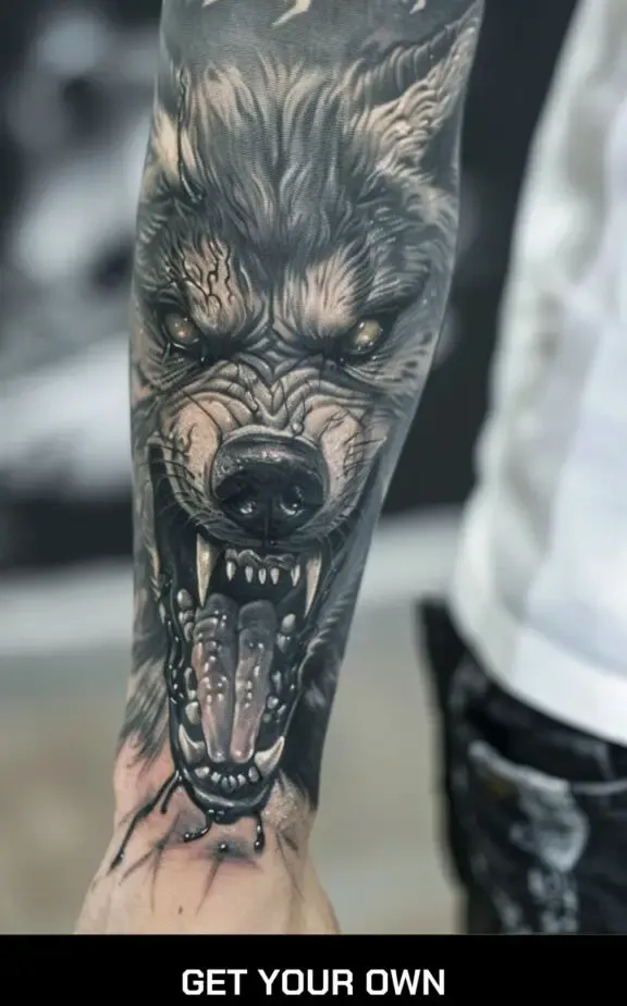 Viking Wolf tattoo idea