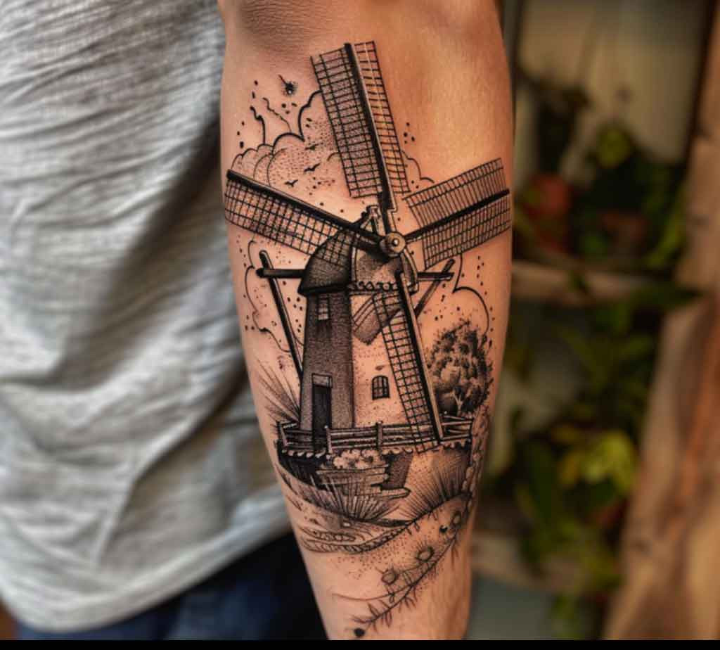 Awesome Windmill Tattoo ideas