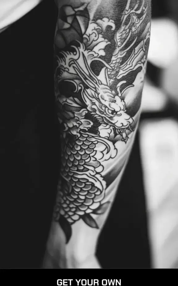 Yukuza Japanese Style arn Tattoo Design