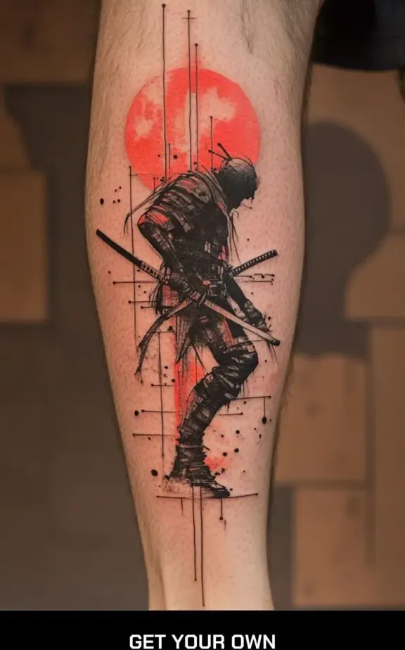 Cyberpunk samurai tattoo