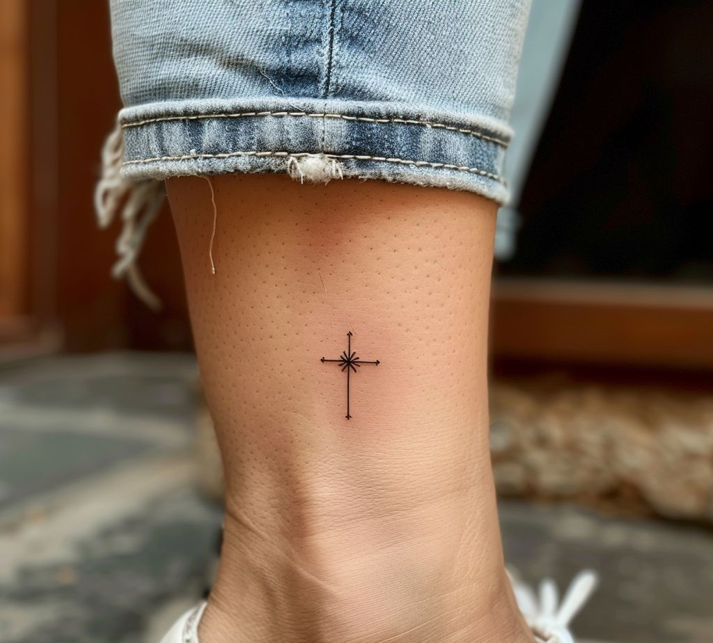 cross on the ankle tattoo meaning