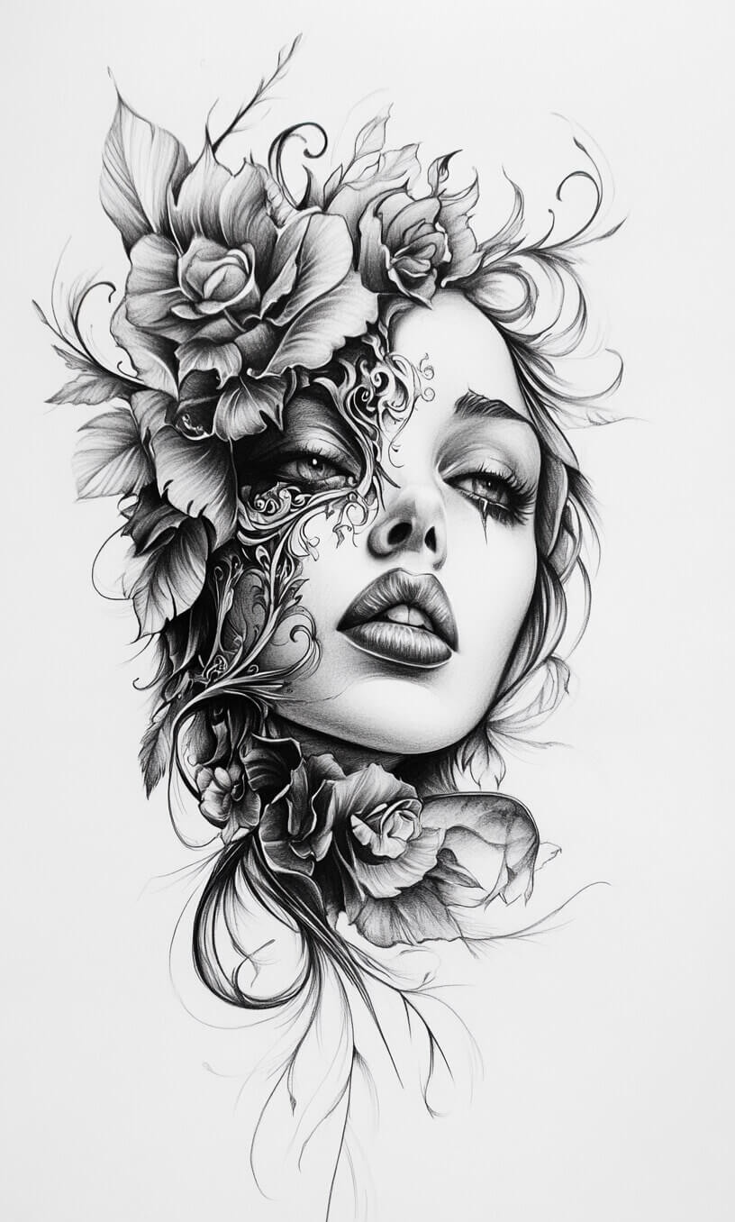 Gothic Tattoo Drawings-36