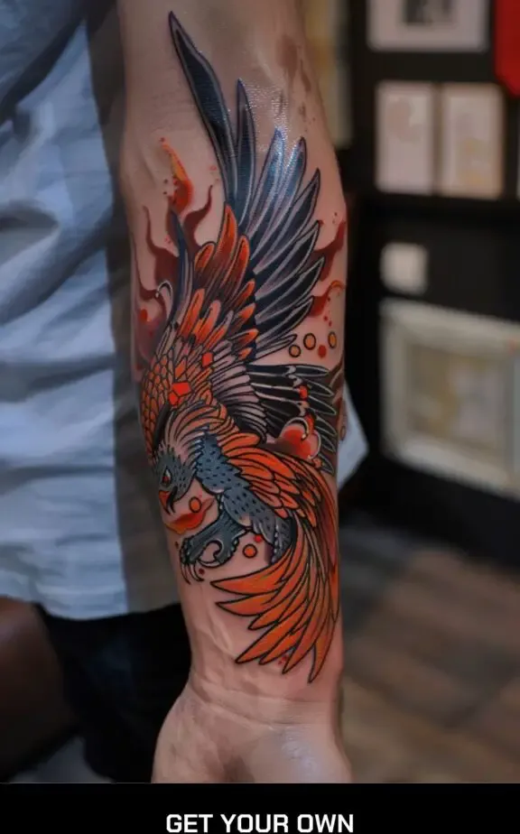phoenix wing tattoo