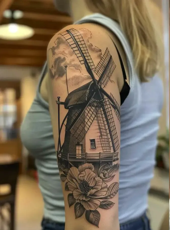 Ladies Windmill Tattoo