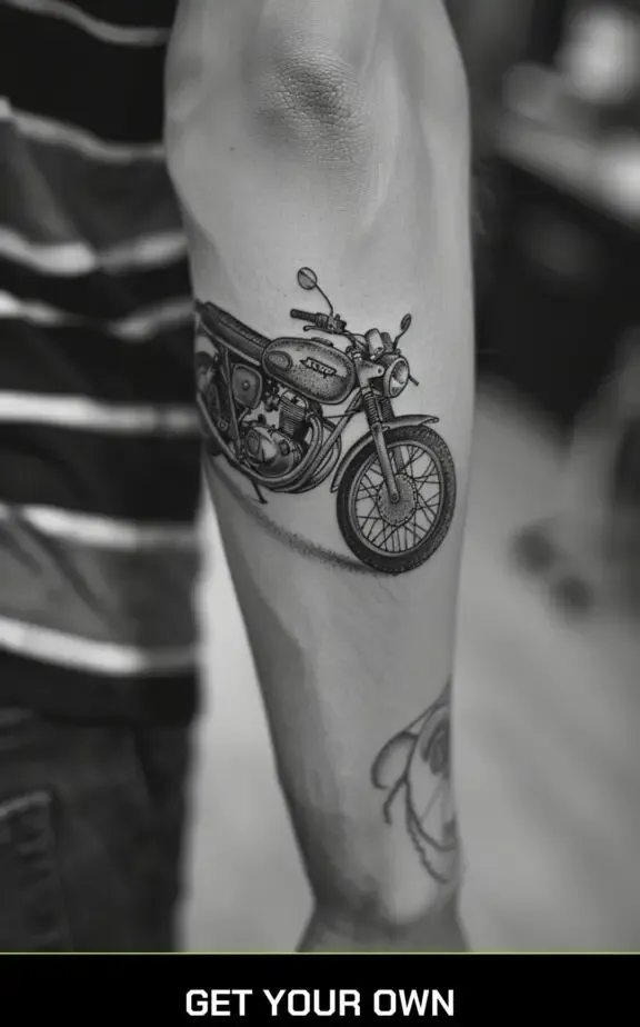 vintage motorcycle tattoo