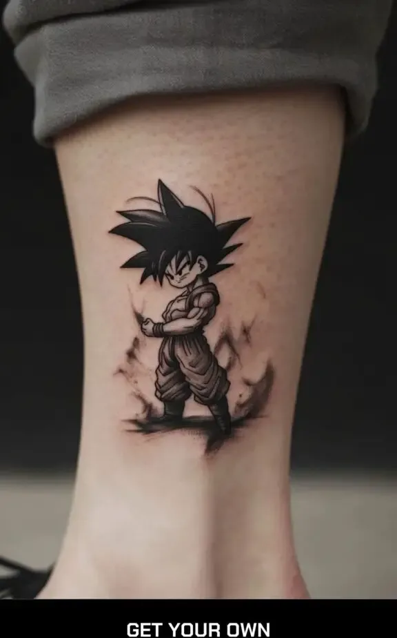 minimalist anime tattoo