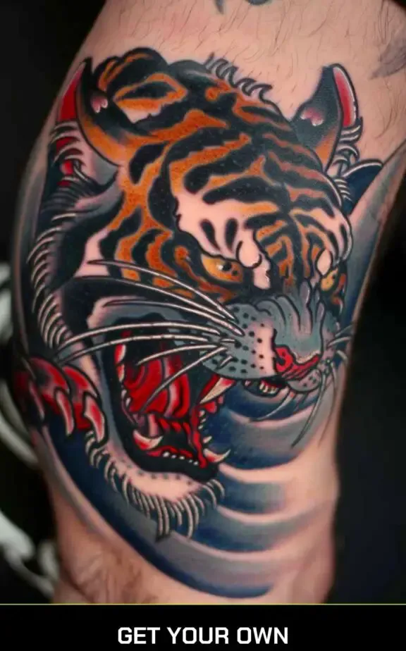 tiga (tora) japanese tattoo design