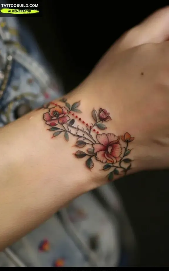 feminine bracelet tattoo