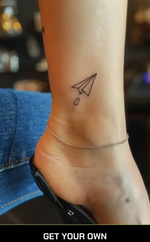 paper plane tattoo idea