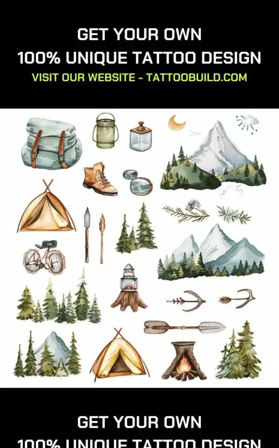 best camping tattoo ideas