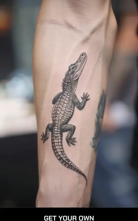 crocodile tattoo design
