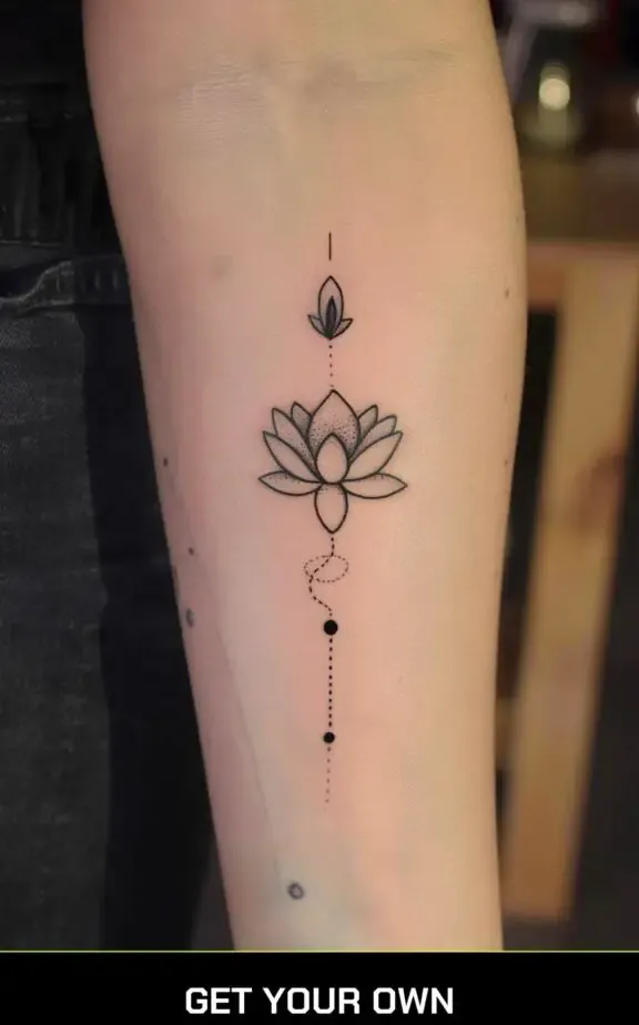 simple lotus flower tattoo idea