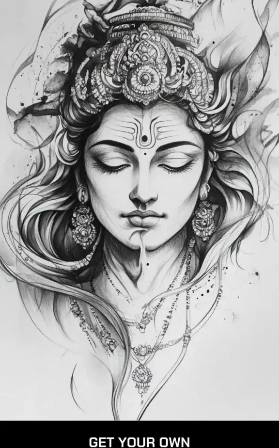 shiva tattoo for women