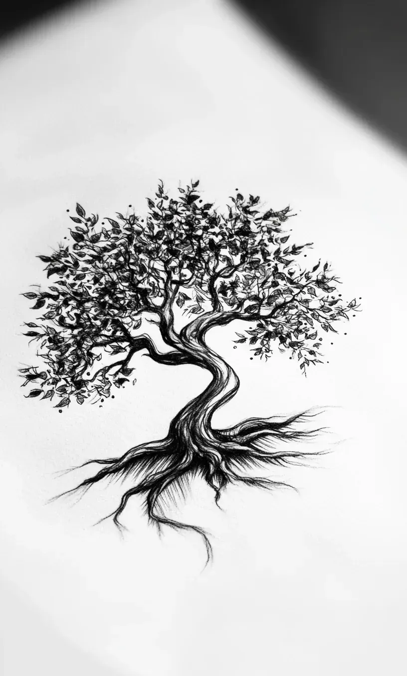 Tree Tattoo Drawing-9