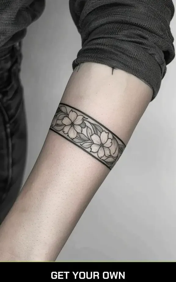 blackwork armband tattoo