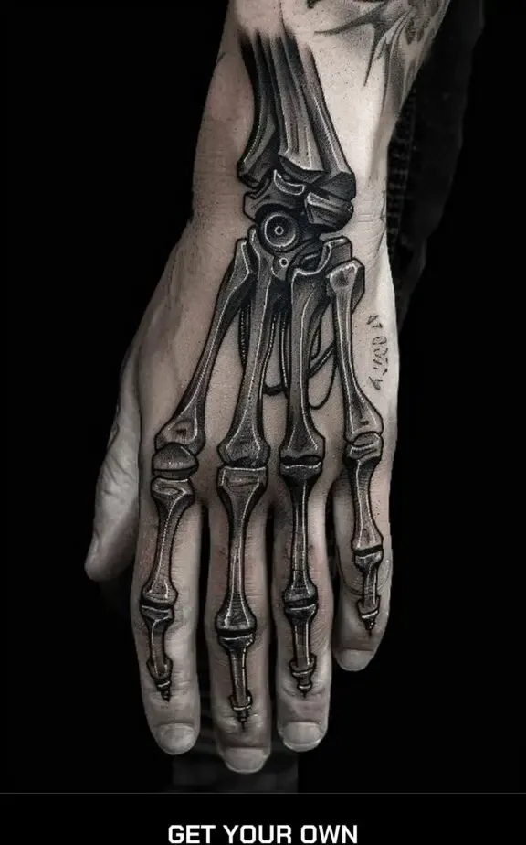 biomechanical hand tattoo