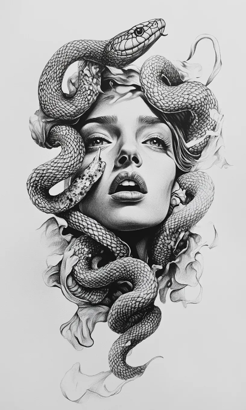 Drawing Medusa Tattoo-10