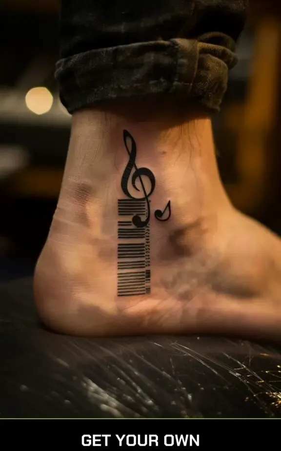 music barcode tattoo