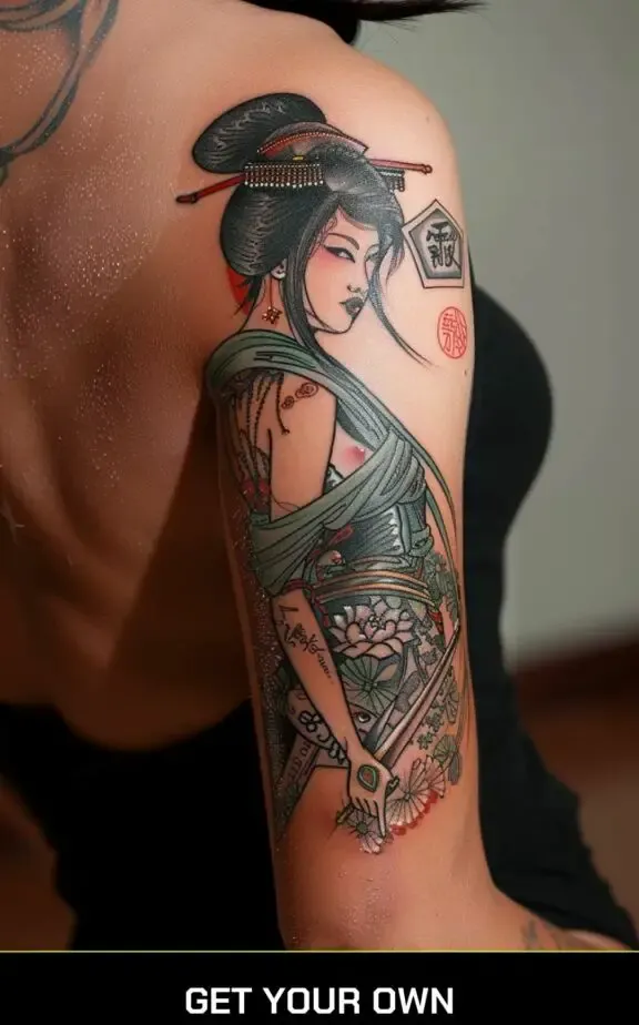 geisha japanese tattoo